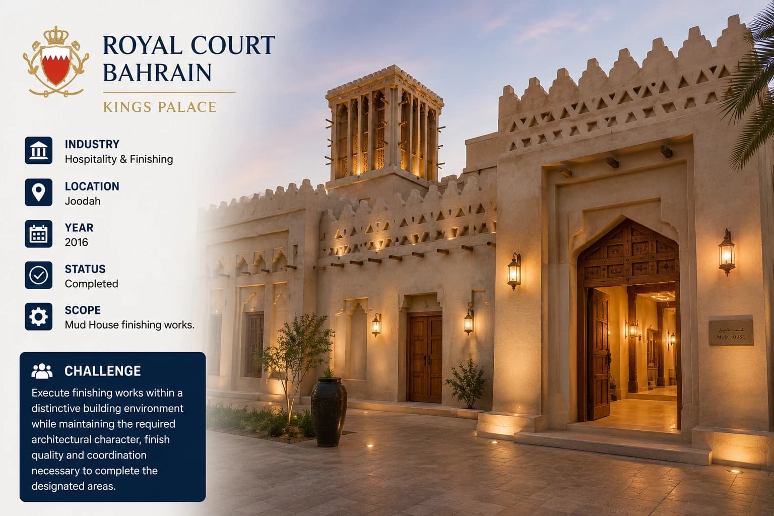 Royal Court Bahrain – Kings Palace project